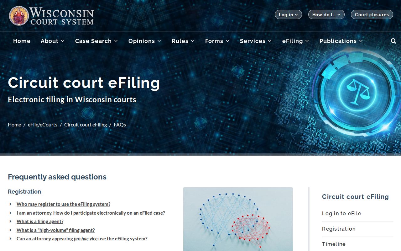 Wisconsin eFiling document limits for Eau Claire County criminal dockets