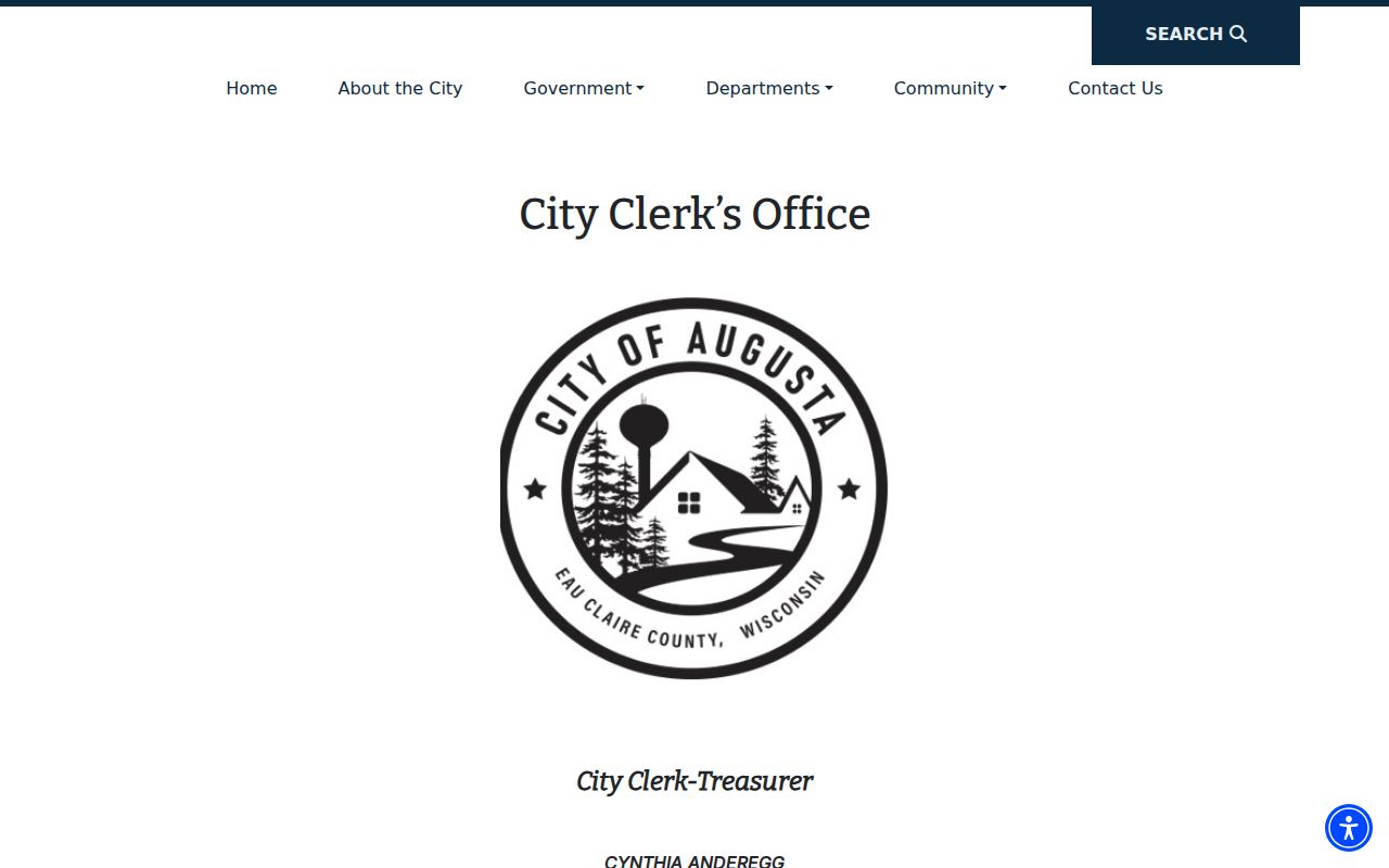 Current Augusta clerk office page with municipal court contact