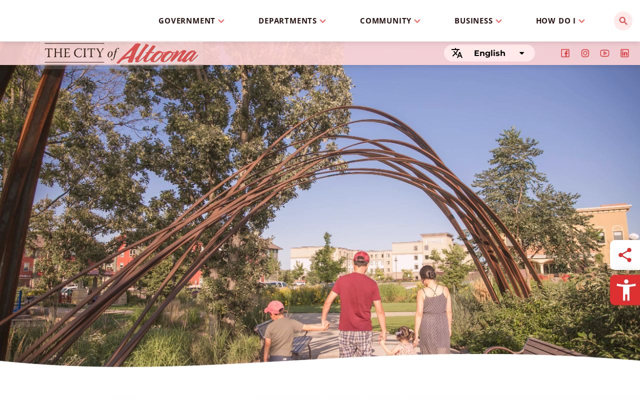 Official City of Altoona website used to verify City Hall services